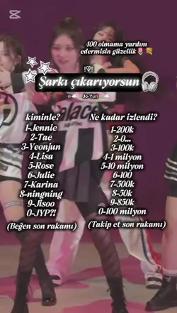 Şarkı çıkarıyorsun 