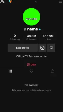 TikTok account name