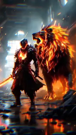 Knight Lion battle 