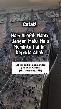 Catat! Hari Arafah