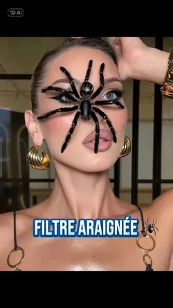 Araignée sur visage🕷️