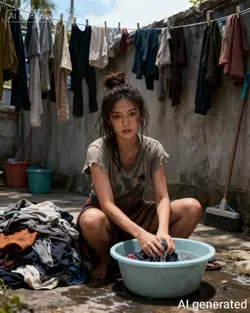 AI Laundry Girl