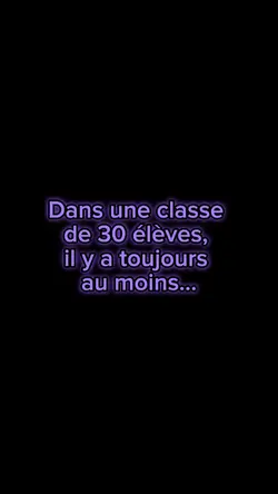 Dans une classe…