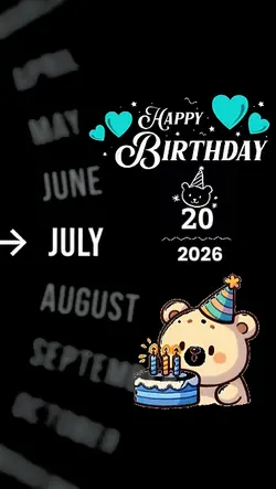 bday 20 july 2026