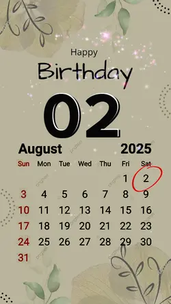 HBD 02 AUGUST 2025