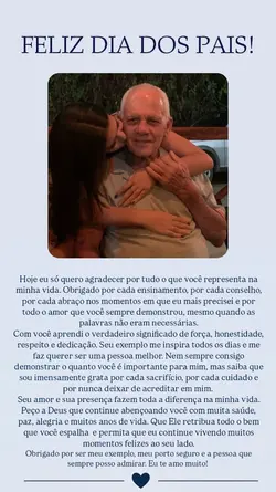 Feliz dia dos pais!