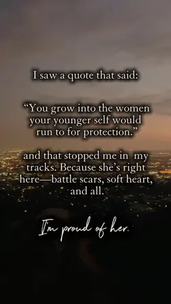 I’m proud of her