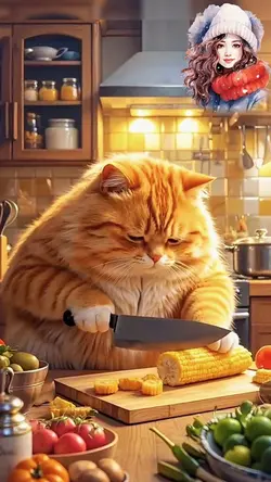CUTE CAT COOKING 🥘 