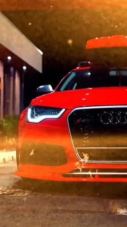 Audi red beautiful 