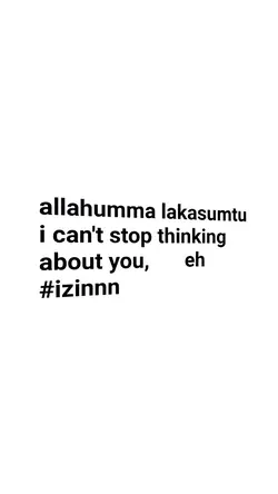 I CANT STOP THINKING
