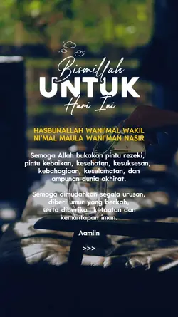 Bismillah hari ini