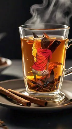 Inside cup of tea 