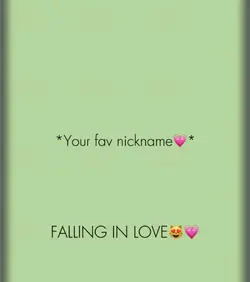 favourite nickname🤭😻