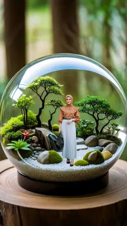 miniatur kaca bulat