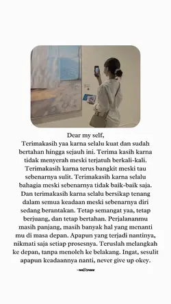 Dear my self...