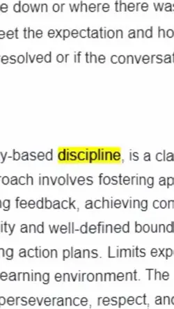 Discpline 