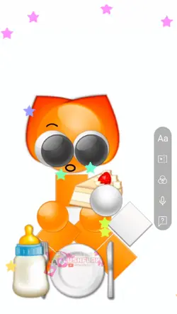 Feeding Orange emoji