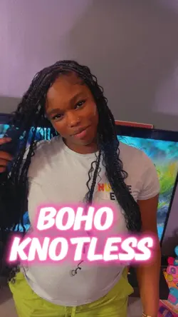 Boho knotless braids