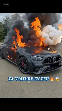 Voiture en feu 🔥 🙄