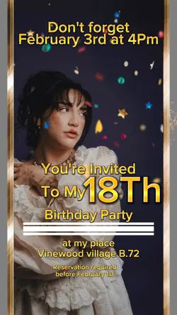 birthday invitation