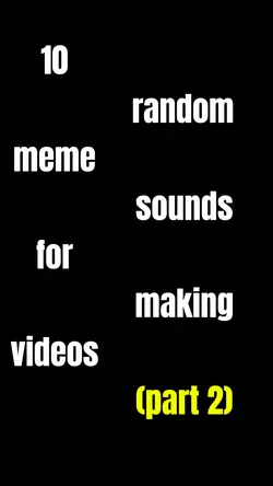 sounds for editing