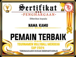 sertifikat volly
