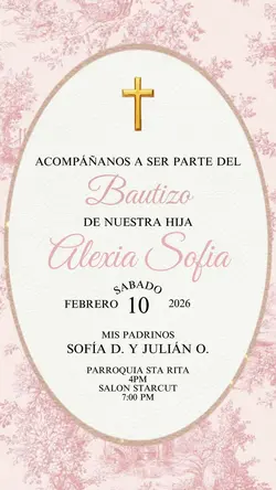 invitación bautizo