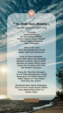 Allah ambil anakmu