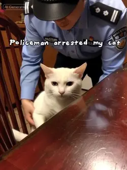 Police arrested cat 