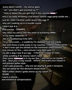 hate periods . 🙂‍↕️