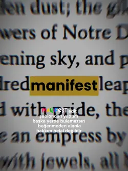 manifest