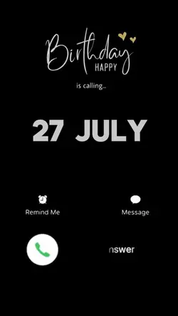 HBD CALL 27 JULY