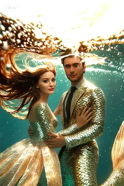 Mermaid couple 
