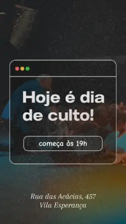 hoje tem culto