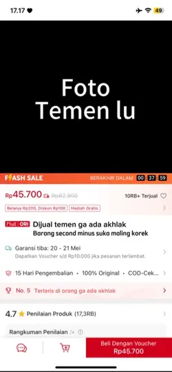 Di jual temen