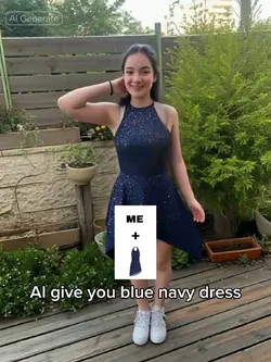 WI GIVE NAVY DRESS