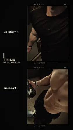 In shirt, no shirt