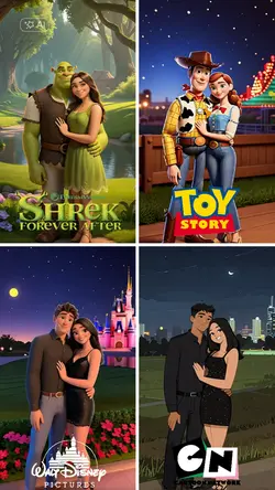4 AI Cartoons Couple