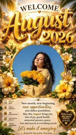 Welcome August 2026