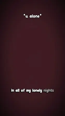 in my lonely nights