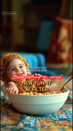 Baby bath in cereal
