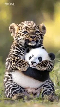 Cheetah hold panda