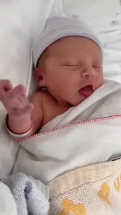 Baby sneezing