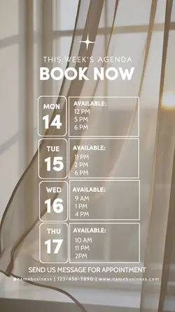 AVAILABLE SCHEDULE
