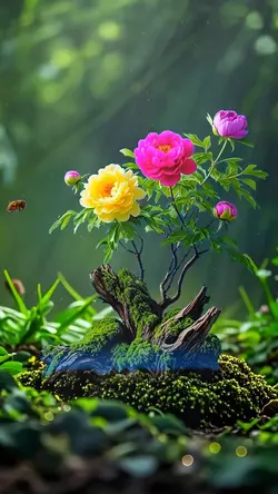In the flowers