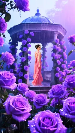 Rain in the flowers