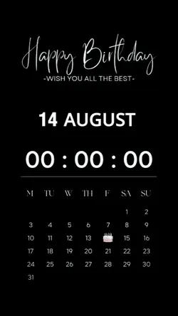 Birthday 14 August