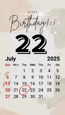 hbd 22 JULY 2025