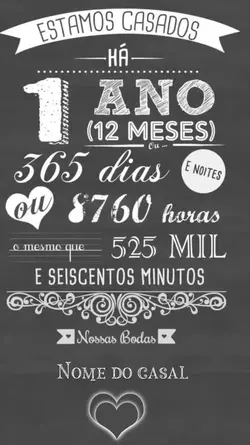 1 ANO DE CASADOS