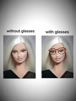 With sunglasses
